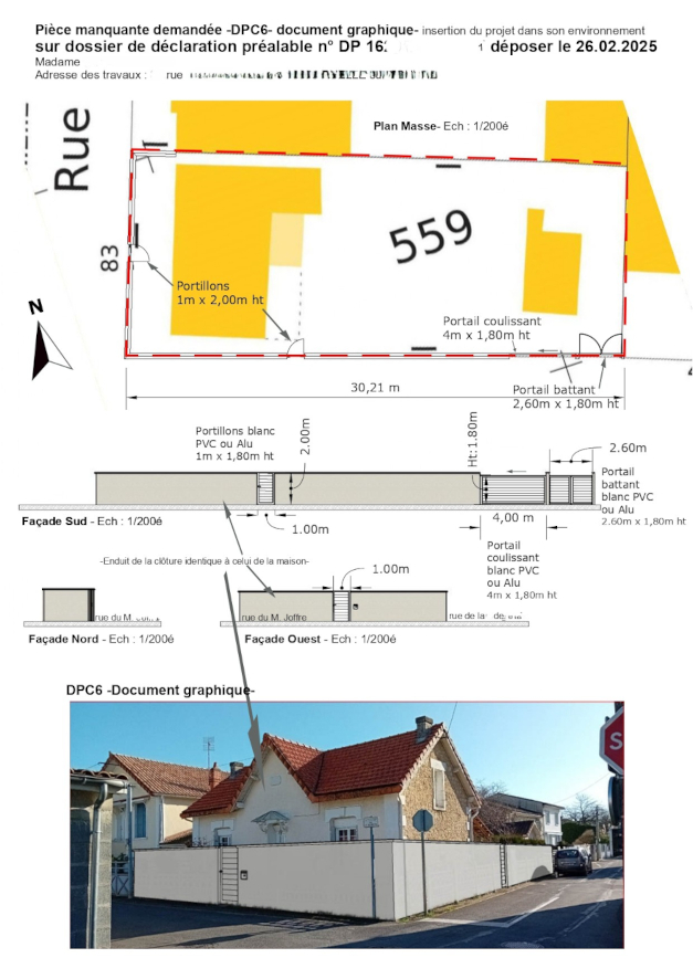 Déclaration préalable - Mur et clôture