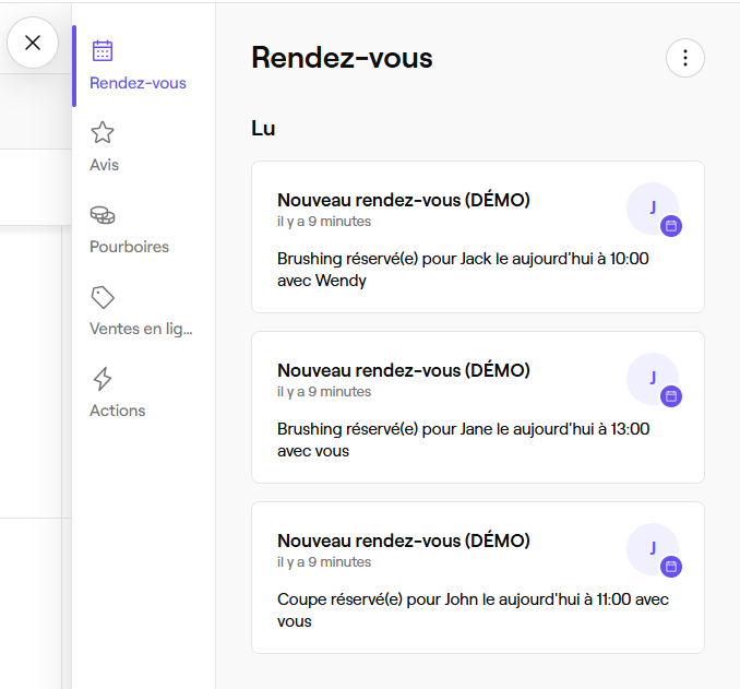 Notifications & Rappels