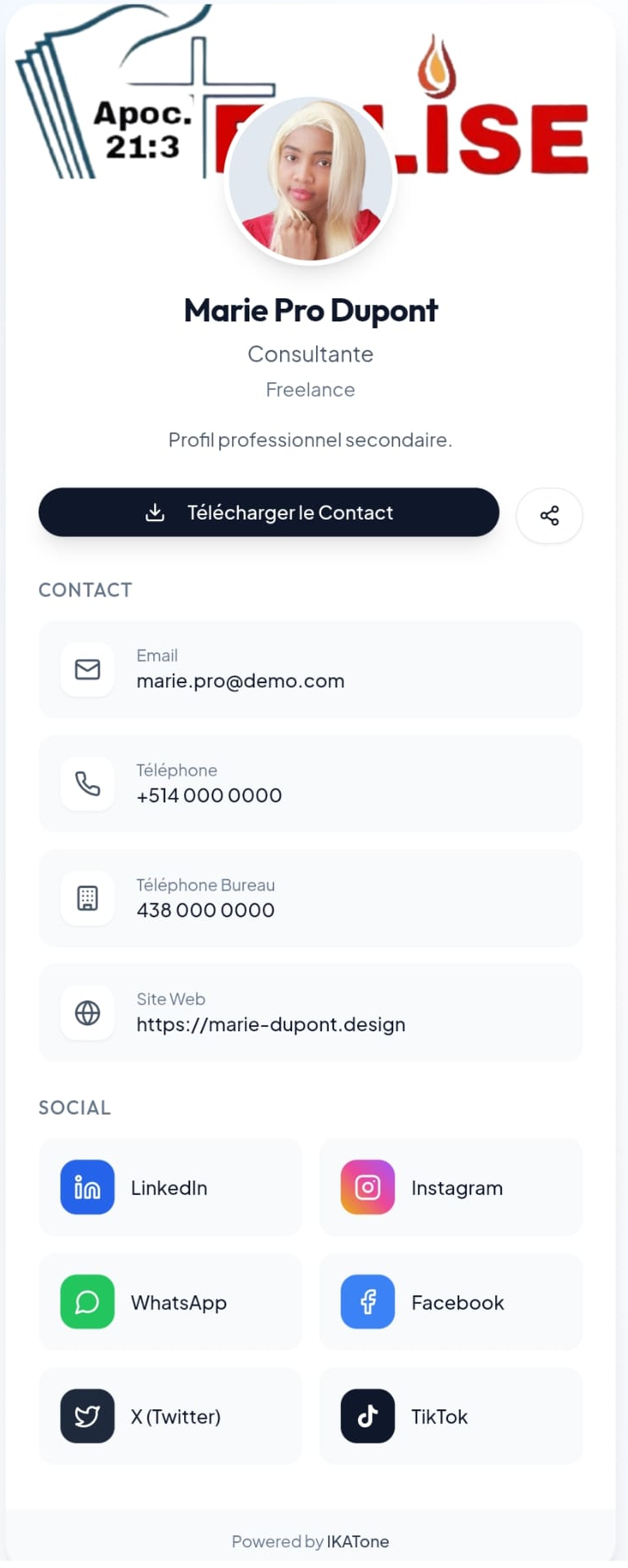 Profile preview