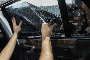 Automotive Window Tint — Squeegee — bubble-free finish