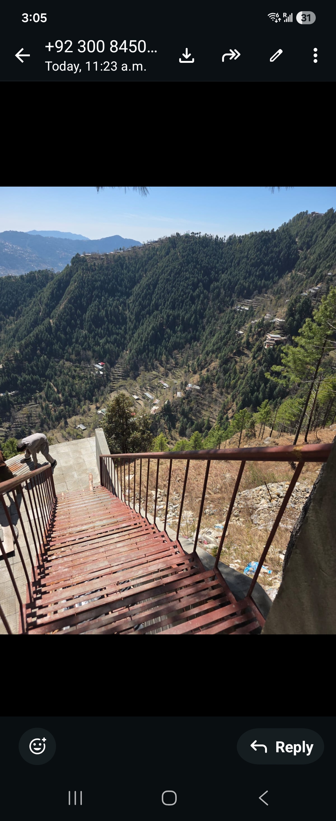 Walking bridge with valley view at Pine Ridge