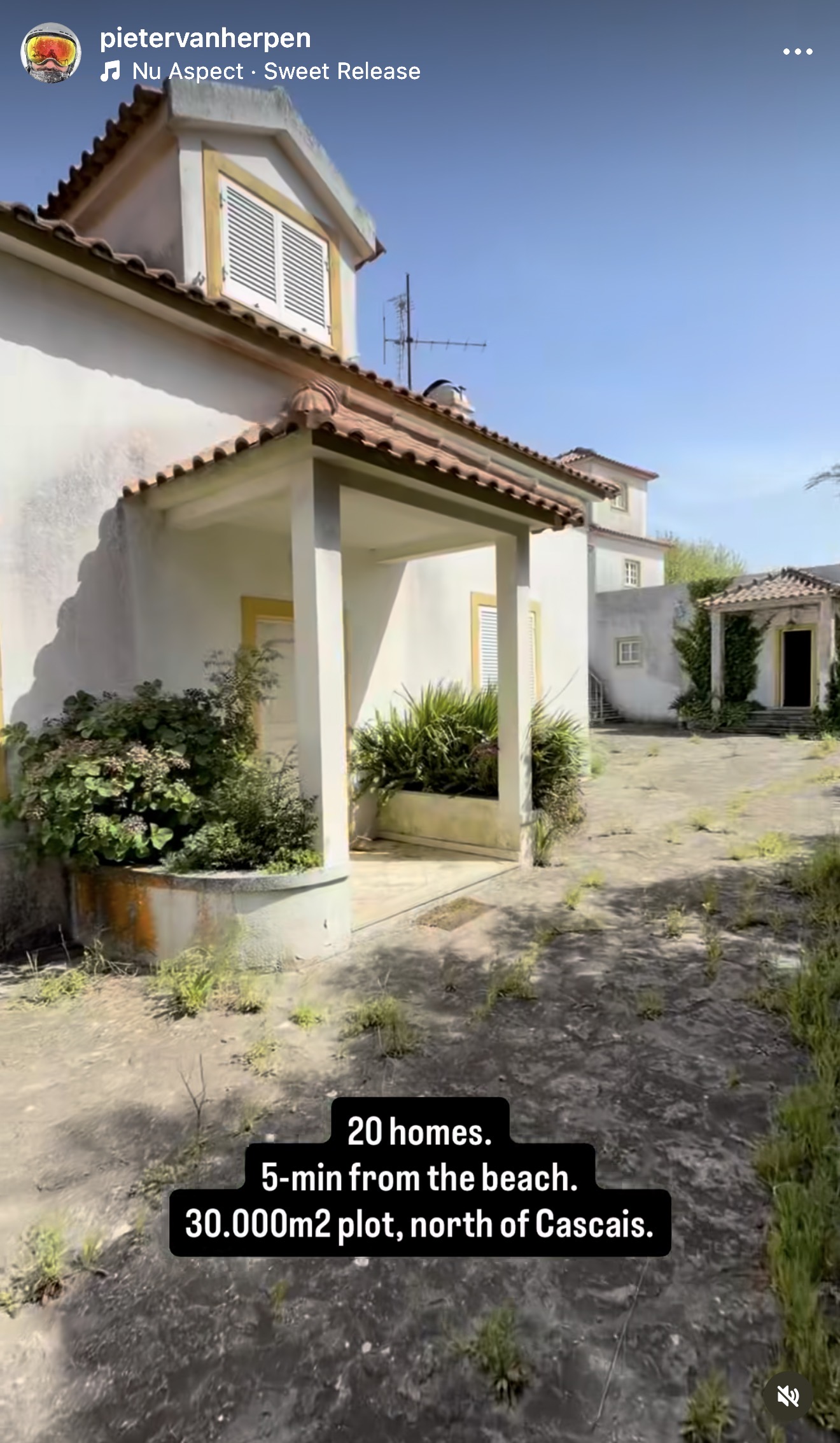 Plot scouted by Pieter van Herpen — 20 homes, 30,000m² plot, 5 min from beach, north of Cascais