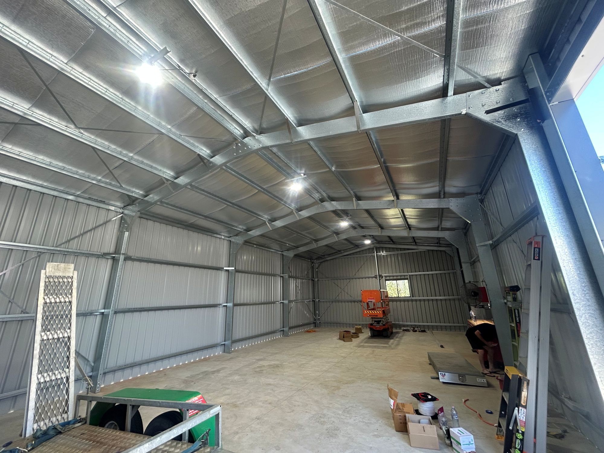 Commercial shed high-bay lighting — Clarence Valley