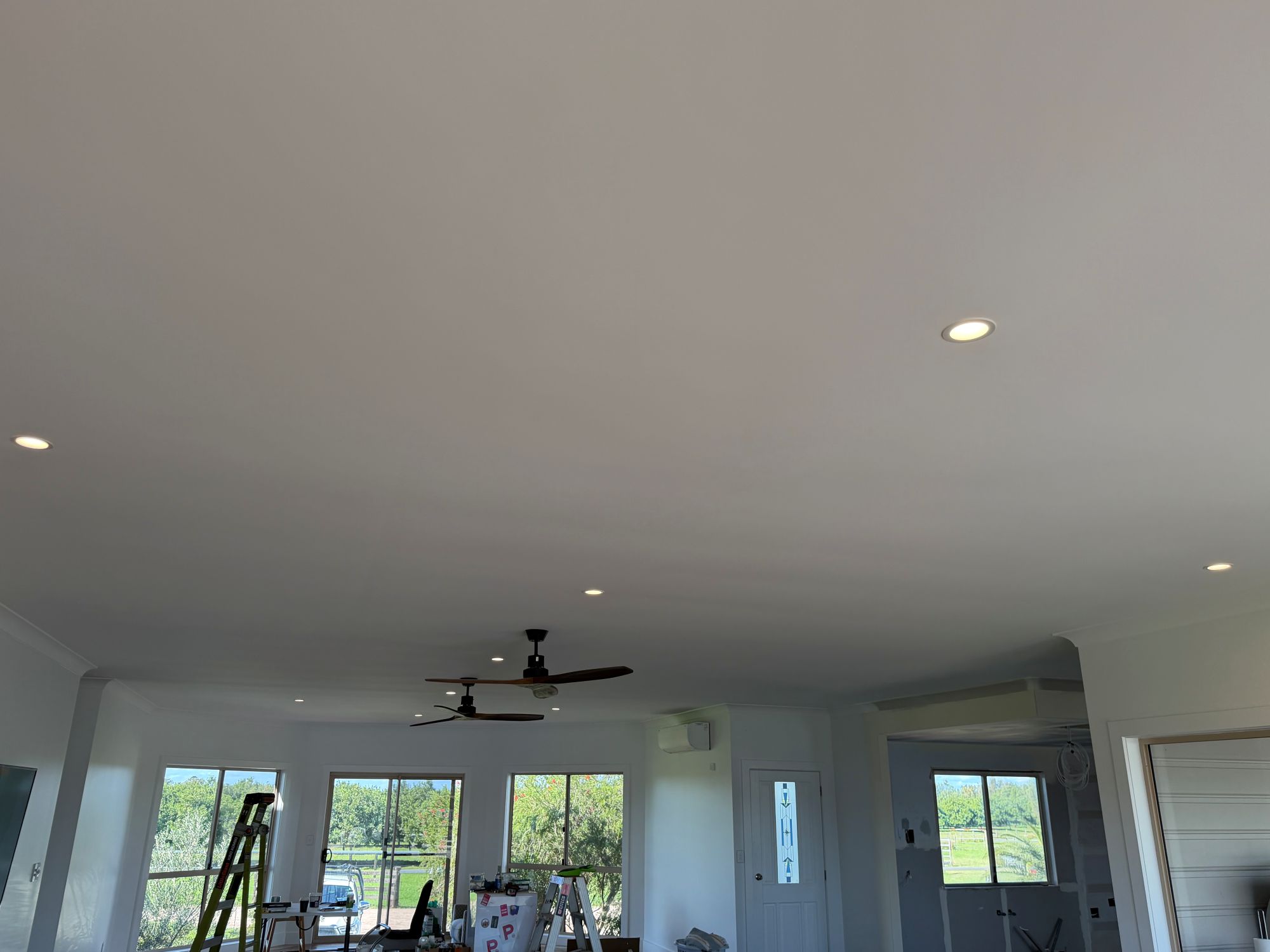 LED downlights & ceiling fans — Grafton home