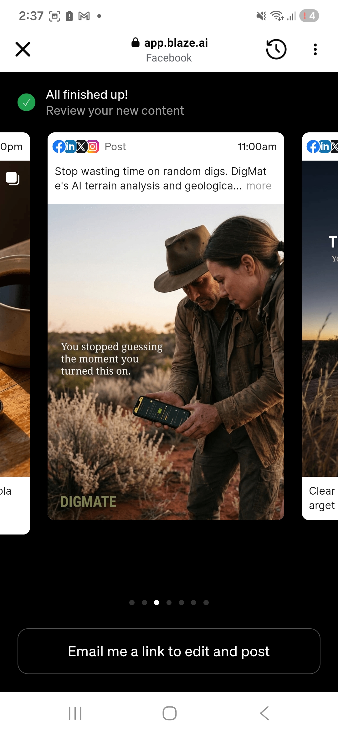 Prospectors checking terrain with DigMate near Albury-Wodonga