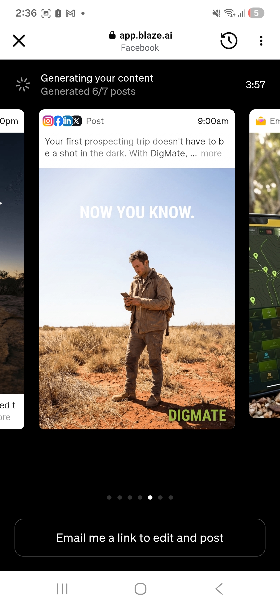 Prospector with metal detector in Western Australian outback