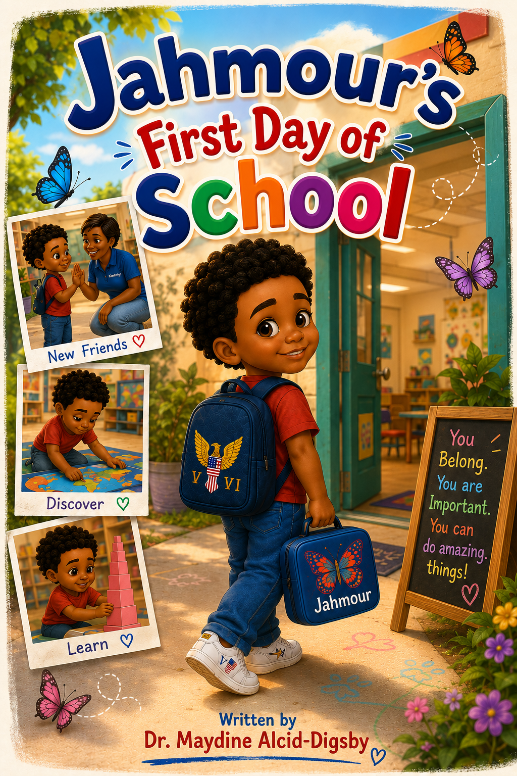 Cover of Jahmour's First Day of School by Dr. Maydine Alcid-Digsby