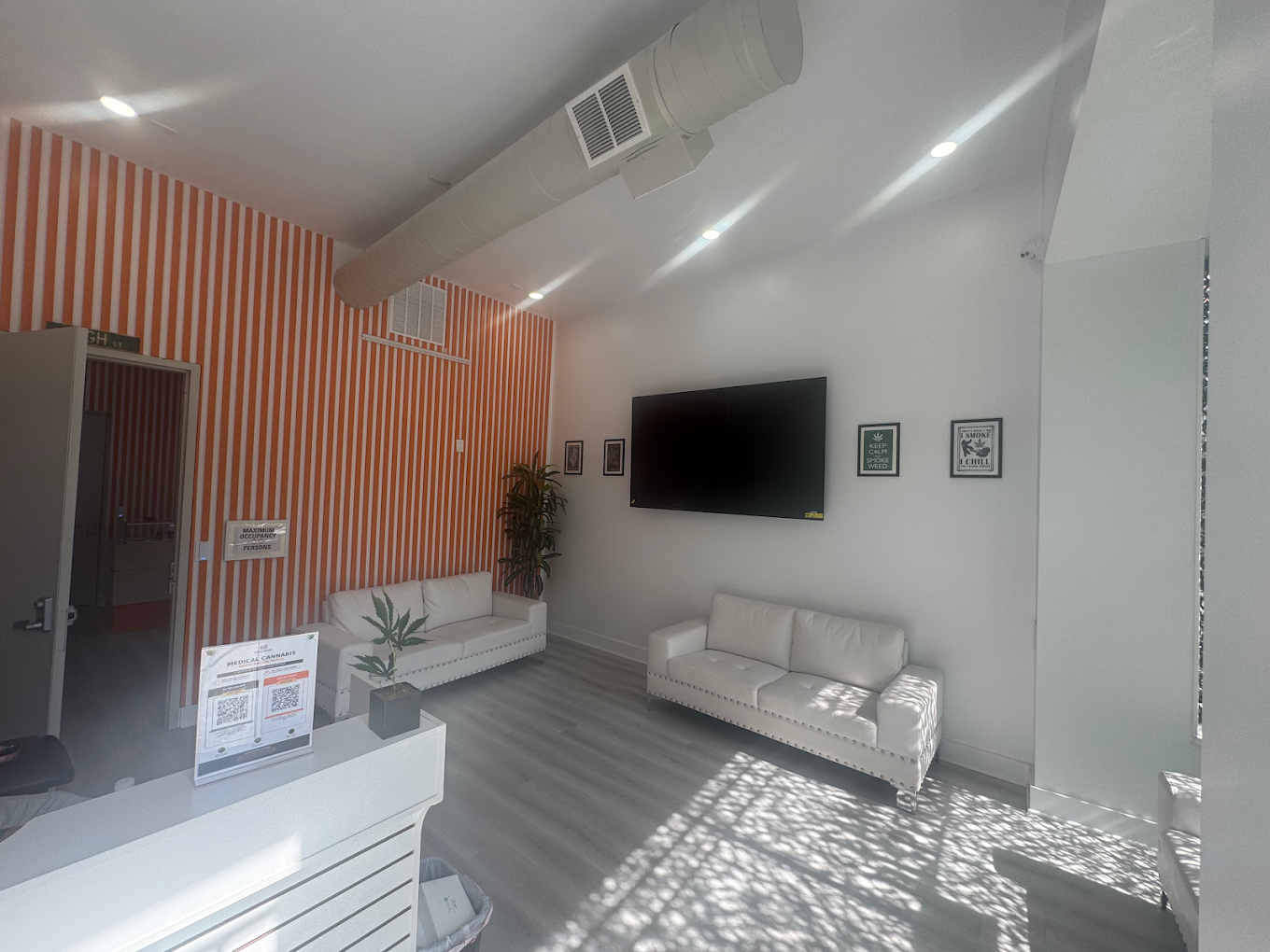 Waiting lounge at District Wellness Center