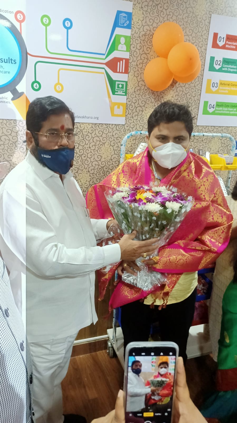 With the Hon'ble Chief Minister · Worli Clinic inauguration