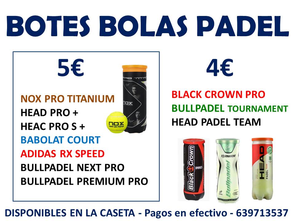 Botes de Bolas de Pádel y Tenis