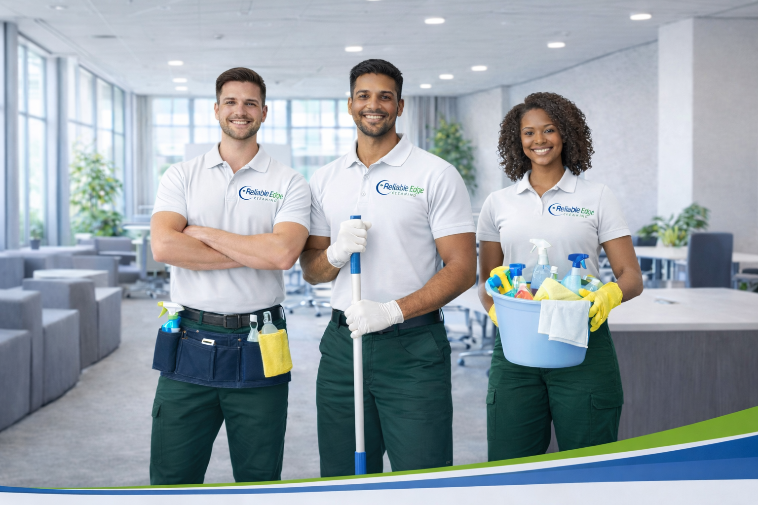 Professional cleaning team