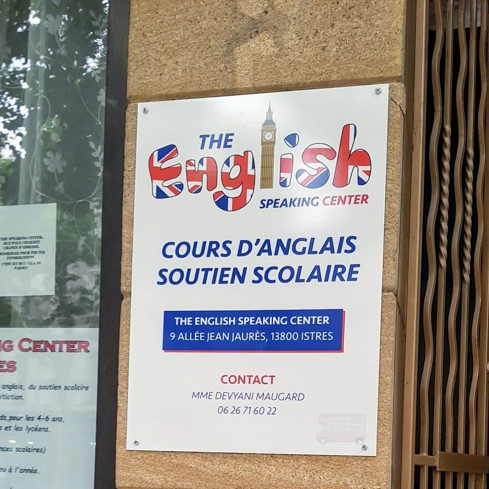 Plaque The English Speaking Center - 9 Allée Jean Jaurès, 13800 Istres