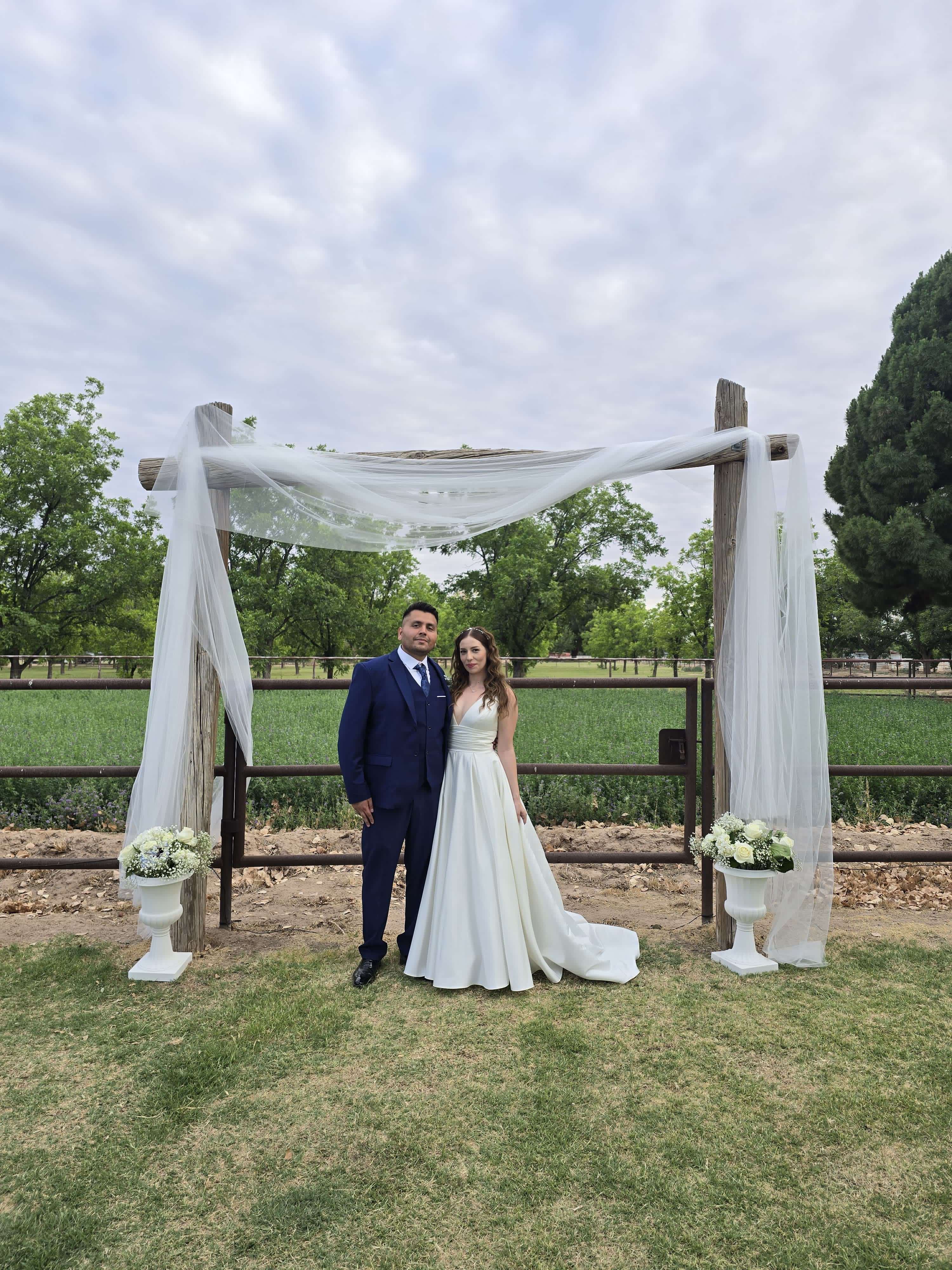 Outdoor Wedding Ceremony Under Willow Tree