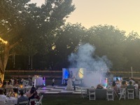 Magical Evening Reception with Smoke Effect & String Lights