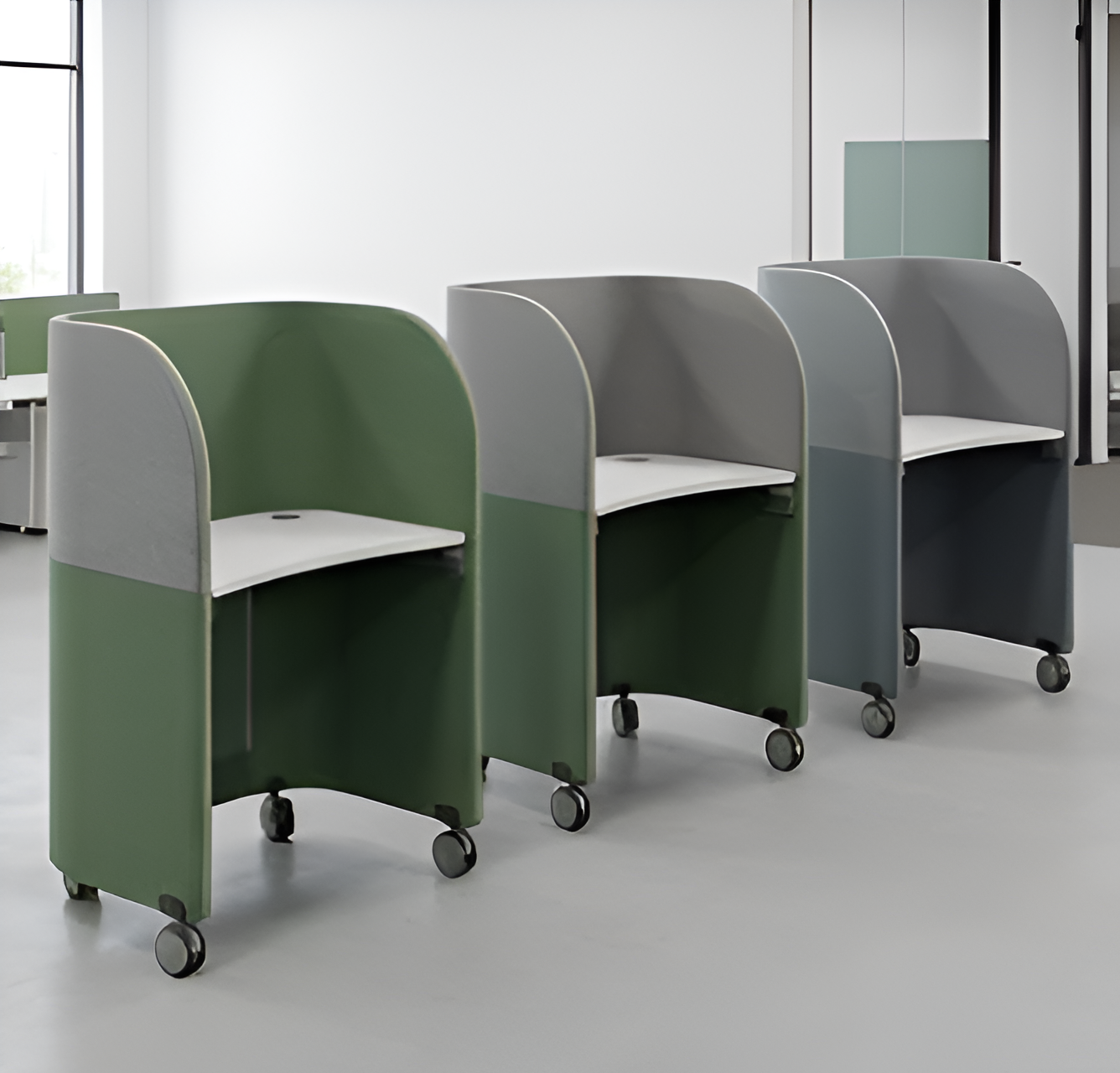 Acoustic Workstations Workstations - Model AW-001 - modular office workstations Mumbai by Ezeefit Office Systems