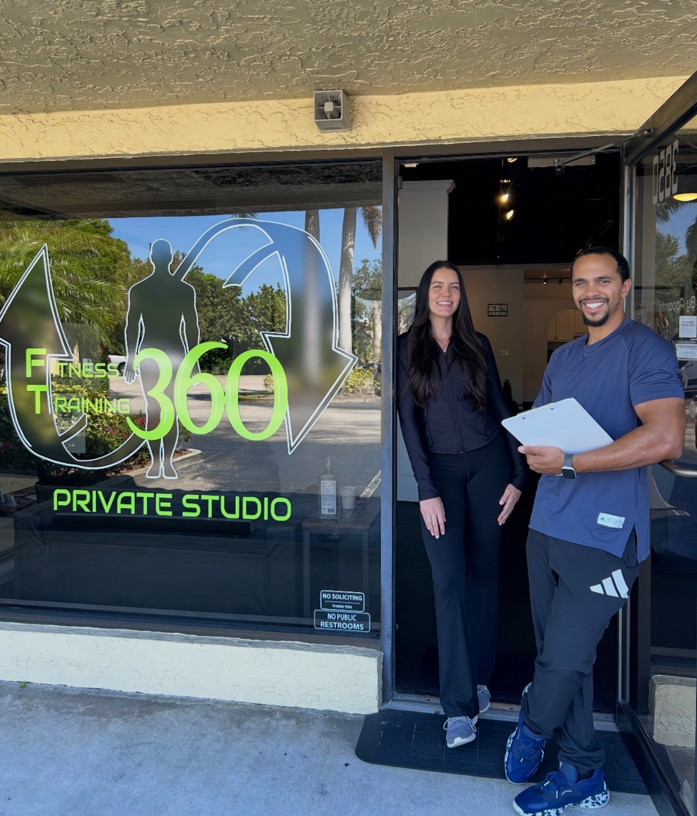 Jarad Wingard, NASM-certified personal trainer and owner of Fitness Training 360, coaching at the private studio in Stuart, FL