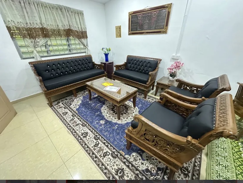 SOFA ALLADIN JATI FULL SET - SYNTHETIC LEATHER BLACK