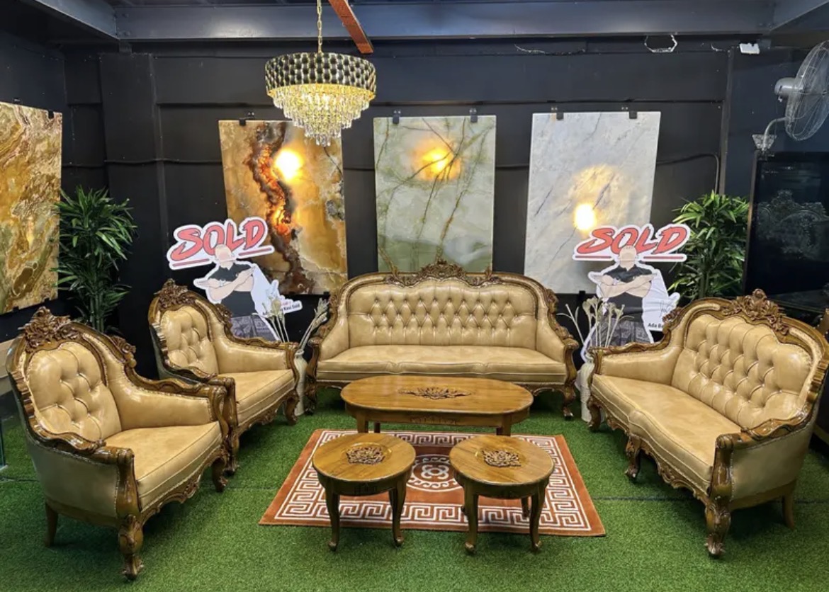 SOFA VIRGINA JATI FINISHING KILAT GRED A - CUSTOM ORDER