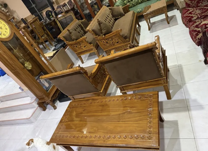 SOFA ALADIN 3+2+1+1 + MEJA BESAR & MEJA KOPI