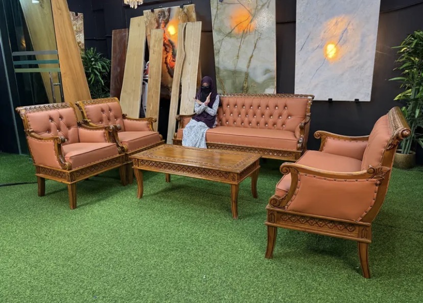 SOFA JATI FULL SET 3+2+1+1 + MEJA KOPI - BOLEH LOMPAT!