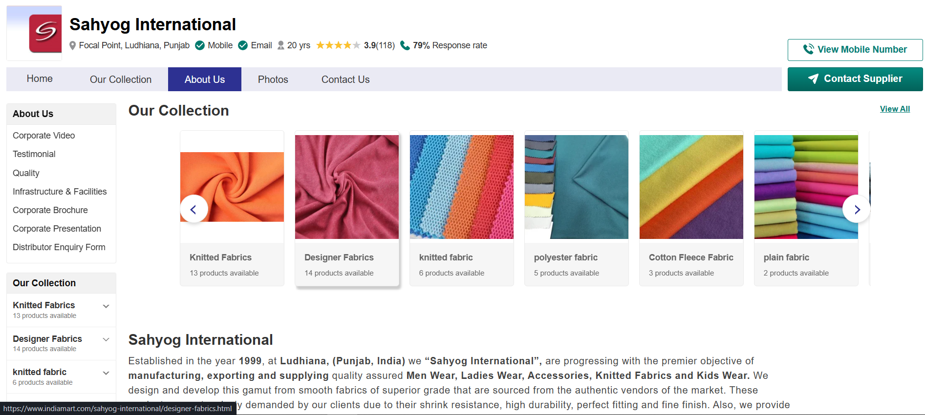 B2B Website for Export Business