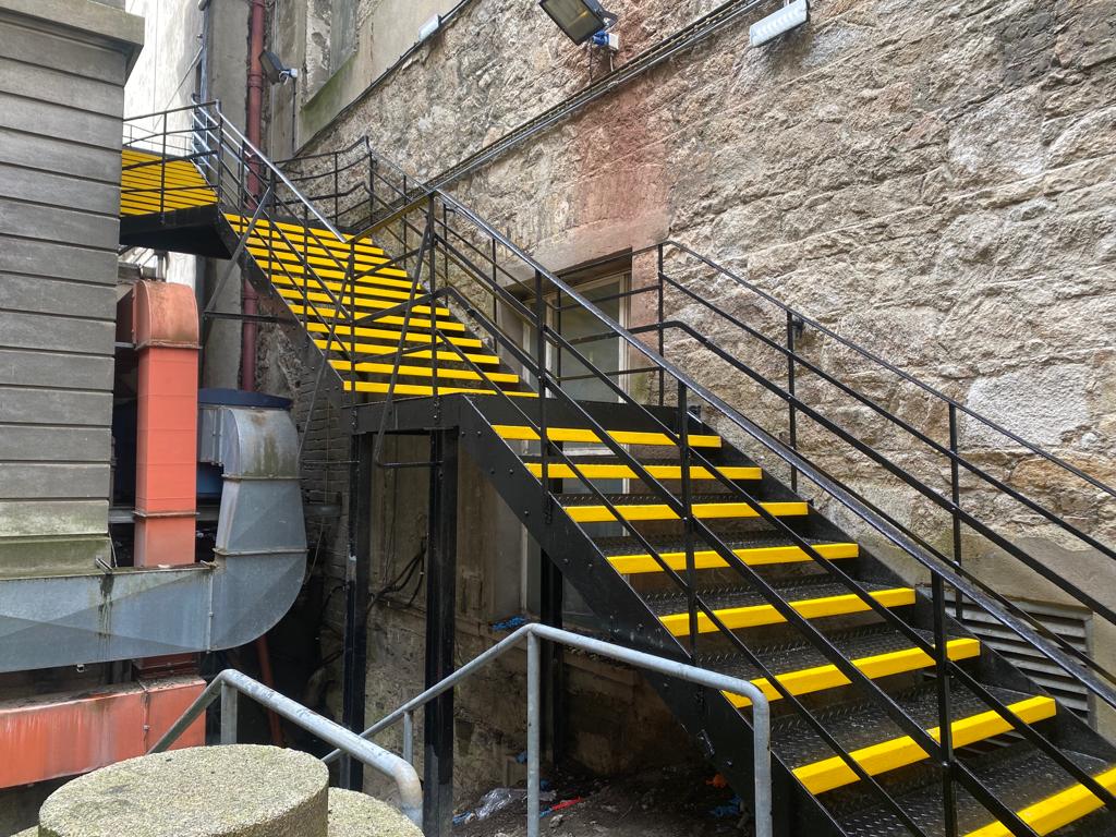 Mild Steel Staircase - Angle View