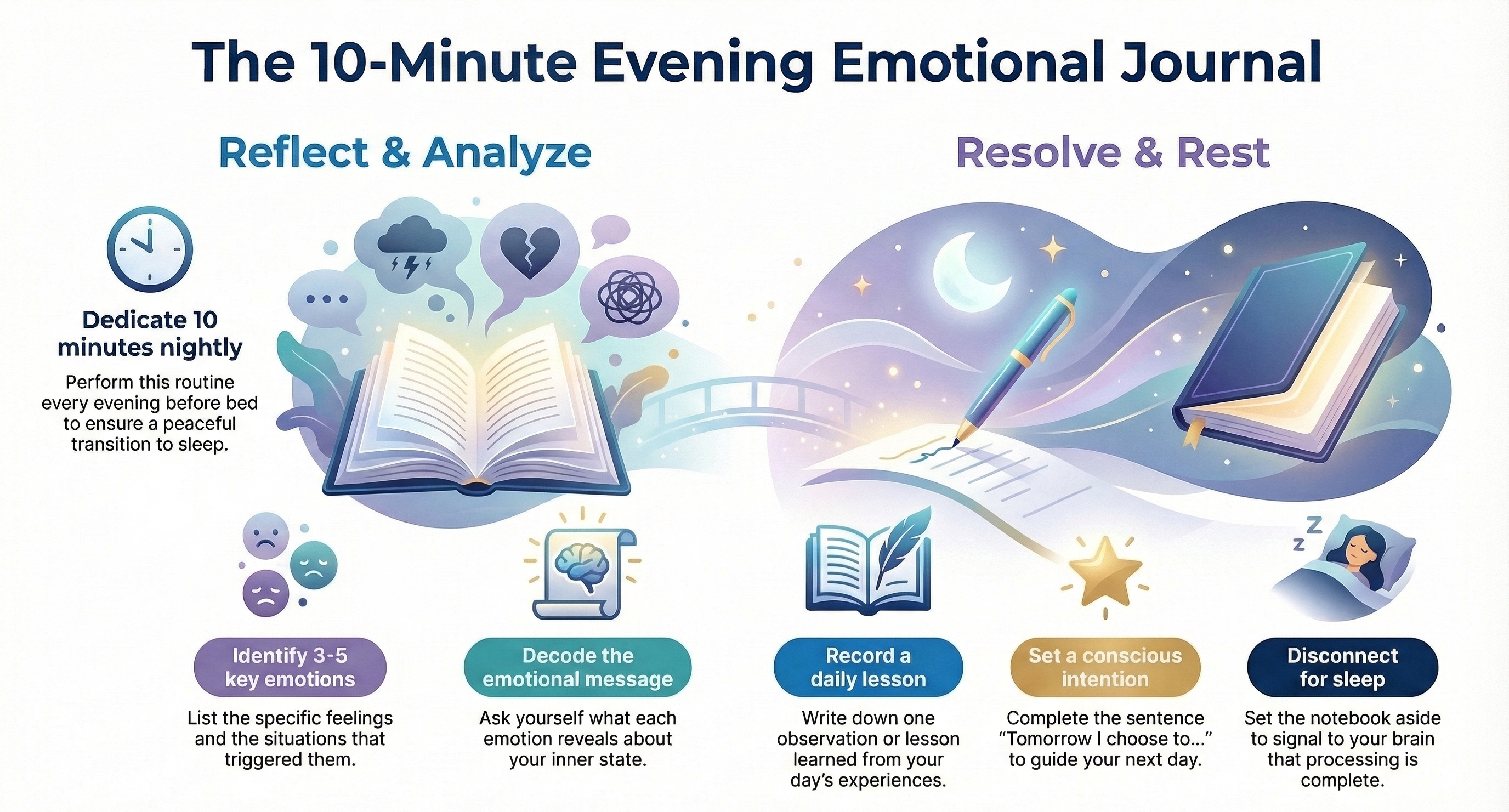 Evening Emotional Journal - Infographic