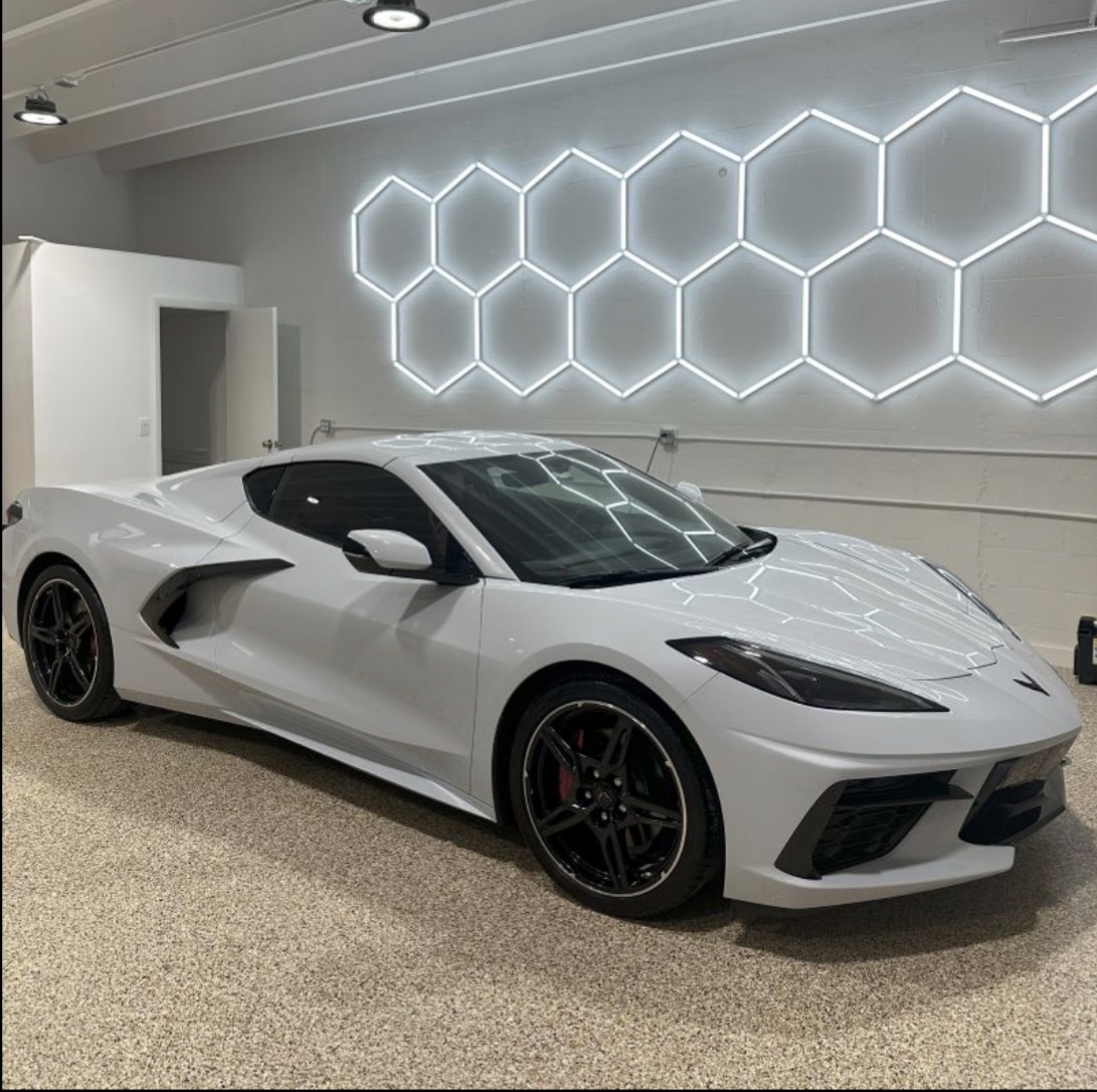 White Corvette C8 Showroom Ready