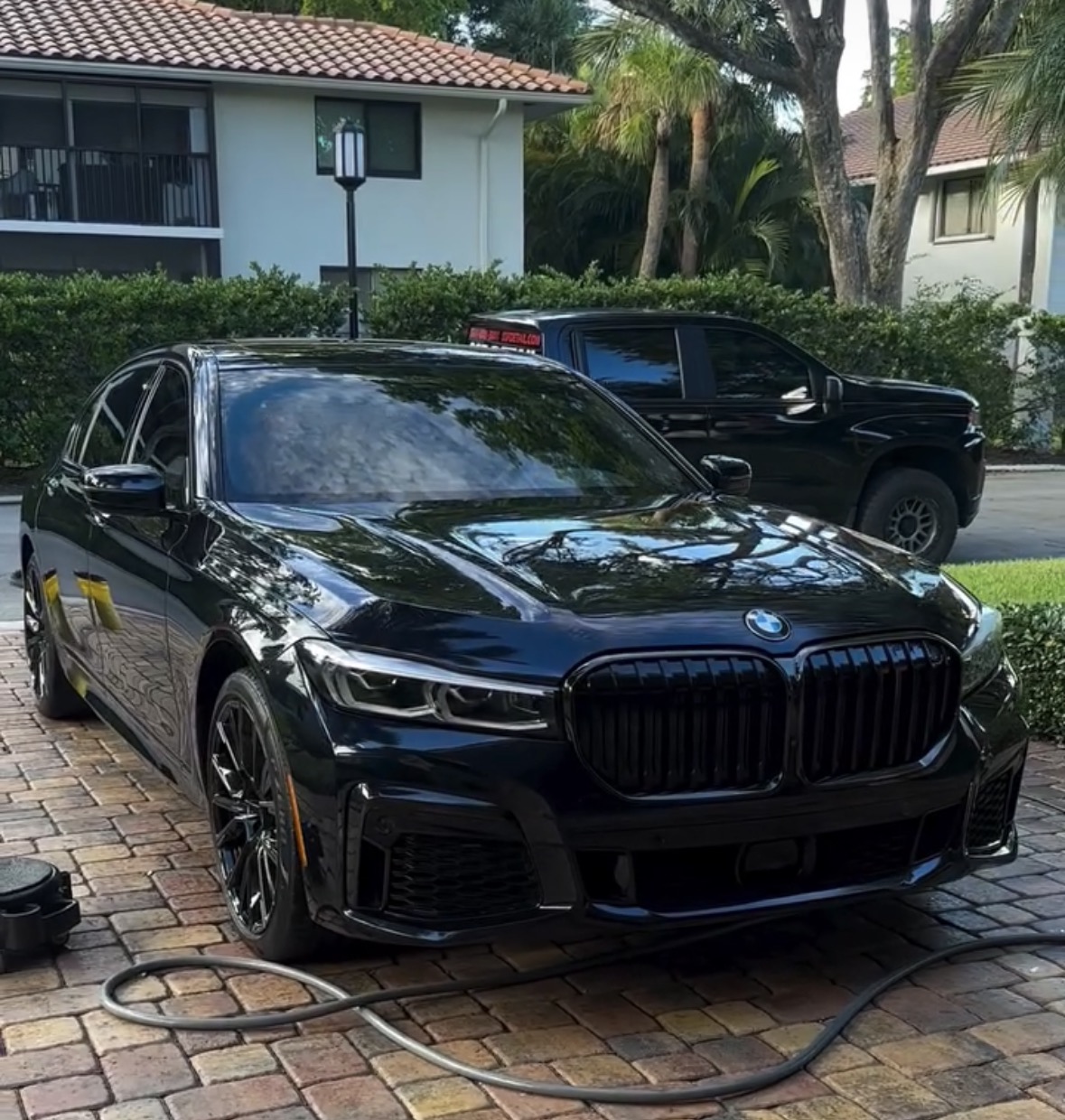 Black BMW 7 Series Detailing
