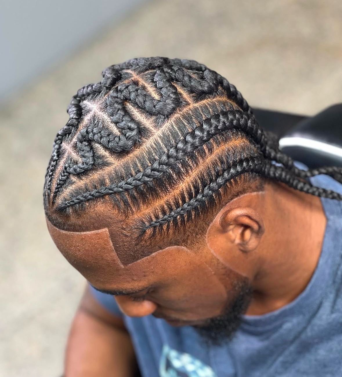 Creative cornrows design