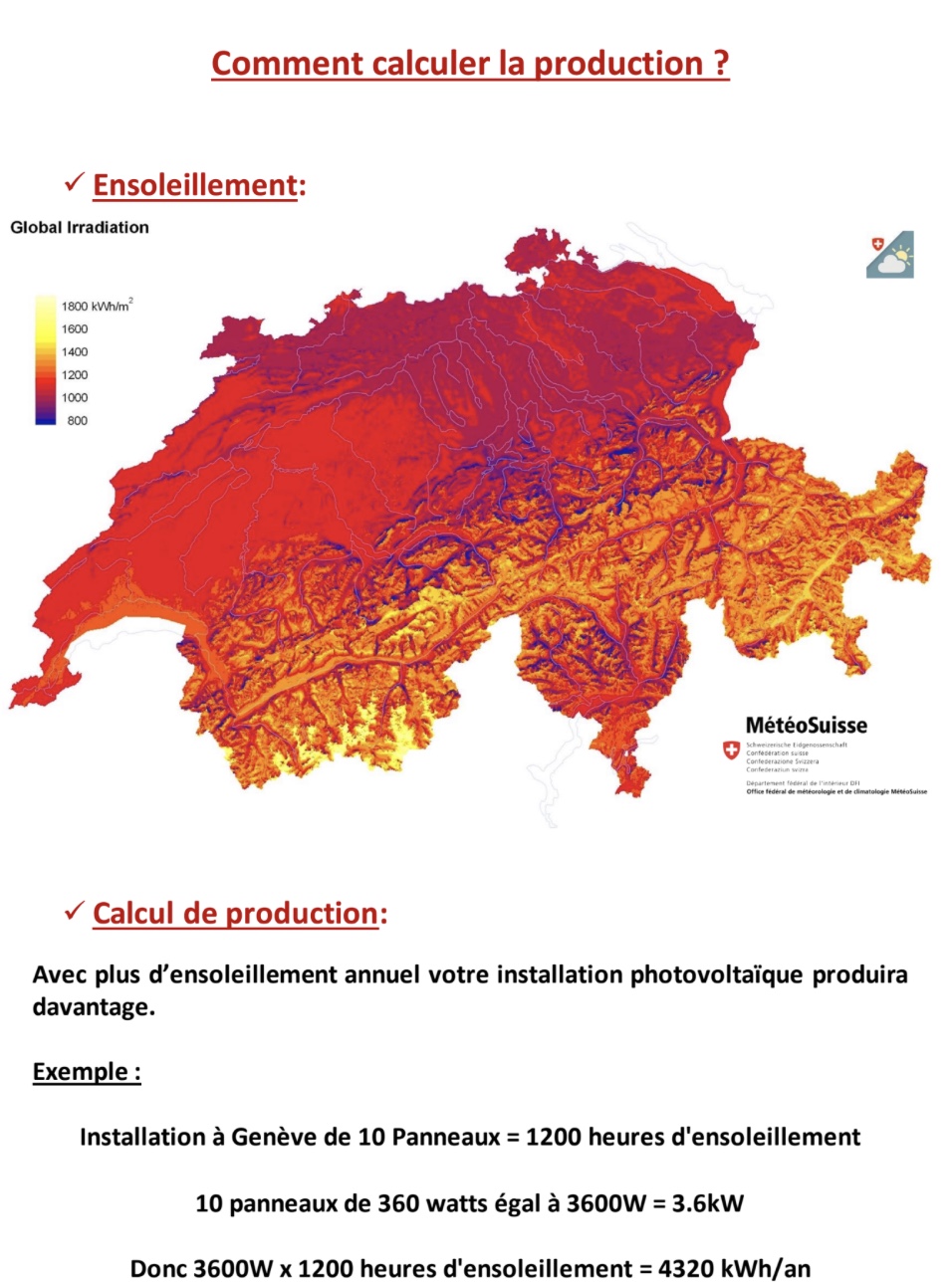 Carte d'ensoleillement Suisse - MétéoSuisse