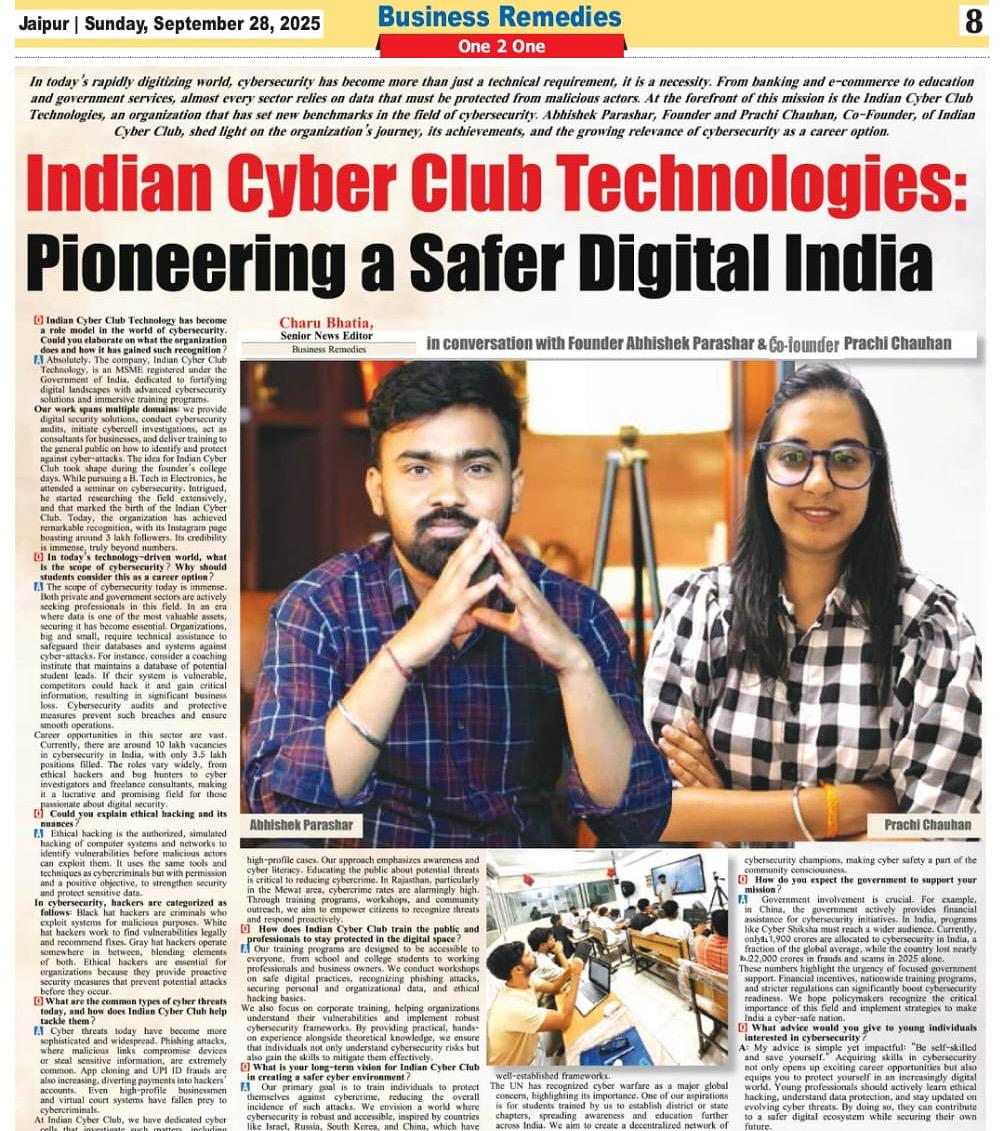 Best Ethical Hacking Course in Jaipur | Indian Cyber Club Academy ...