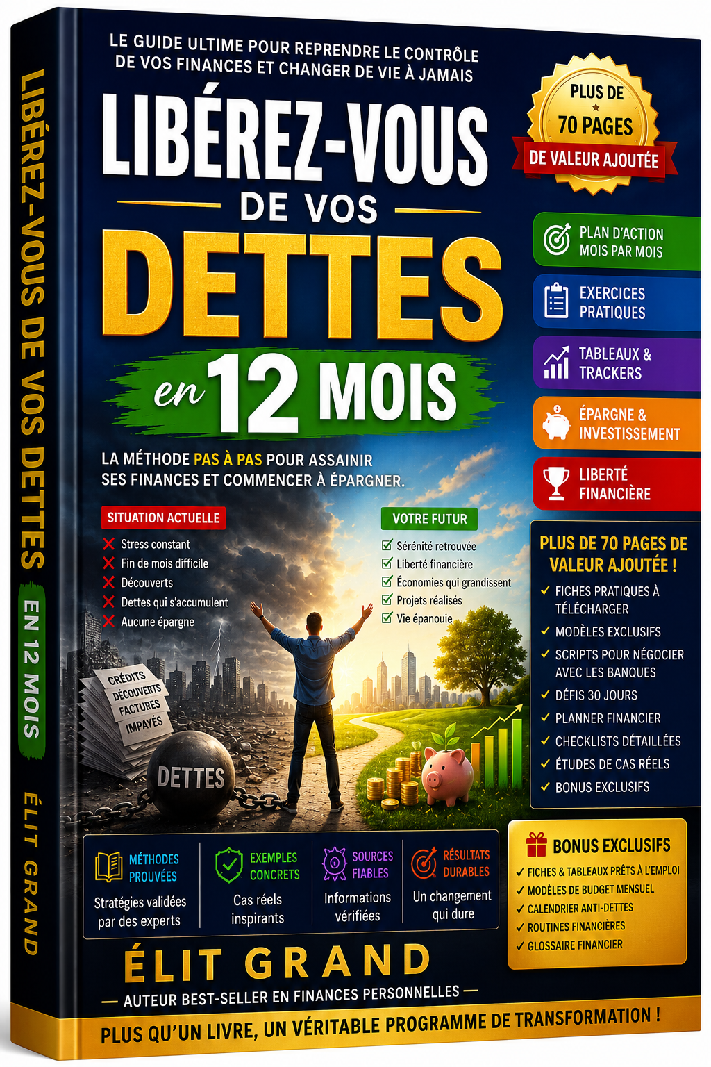 Couverture du livre : Libérez-vous de vos dettes en 12 mois par Élit Grand