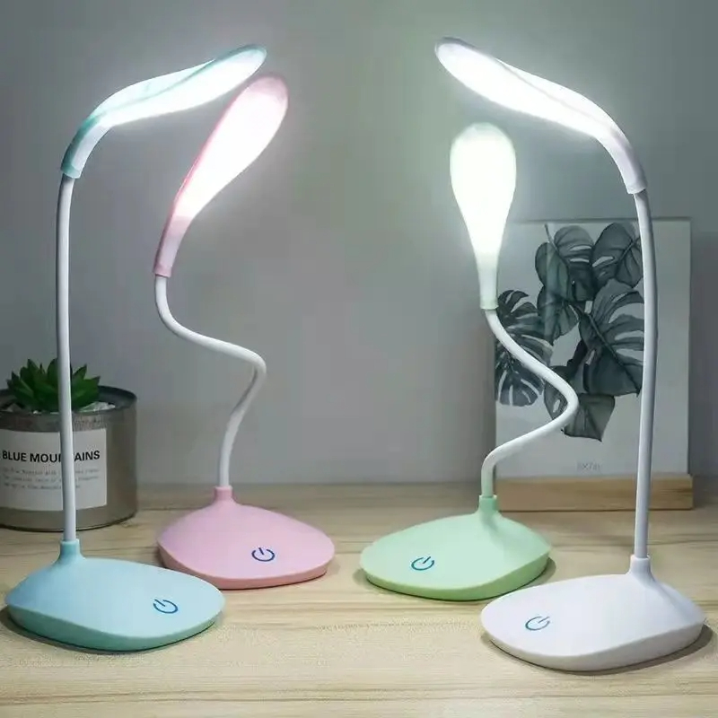  Portable Rechargeable Powered Touch Dimming LED Stand Bedroom Eye Protection Desk Lamp Table Light