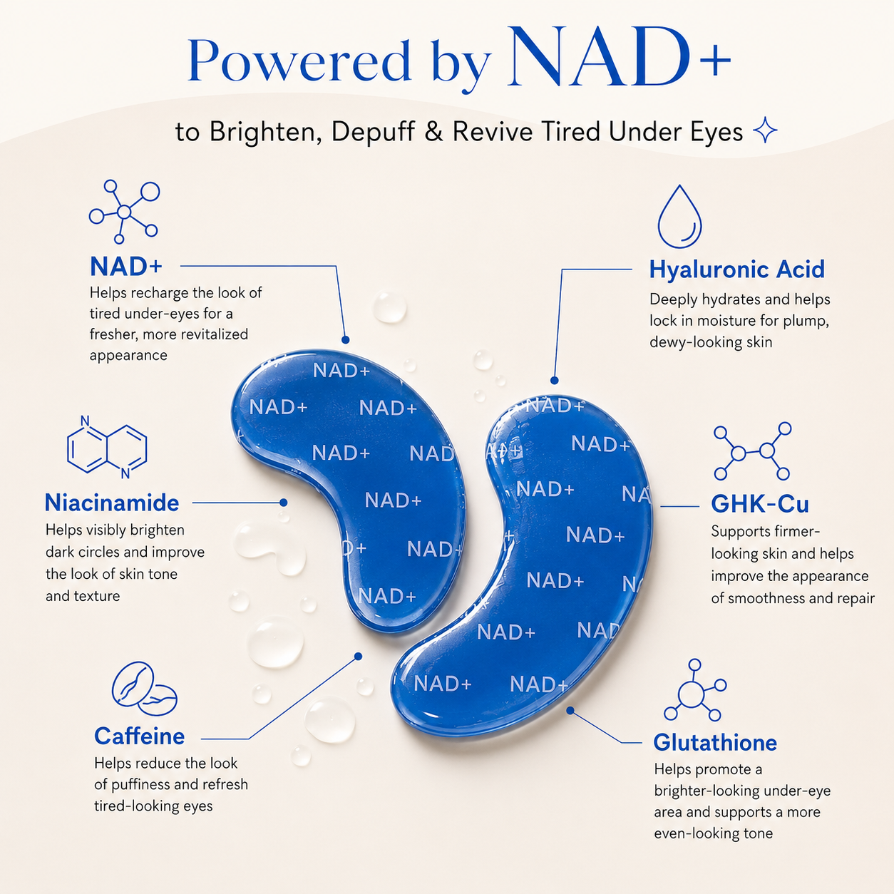 Powered by NAD+ — brighten, depuff & revive tired under-eyes