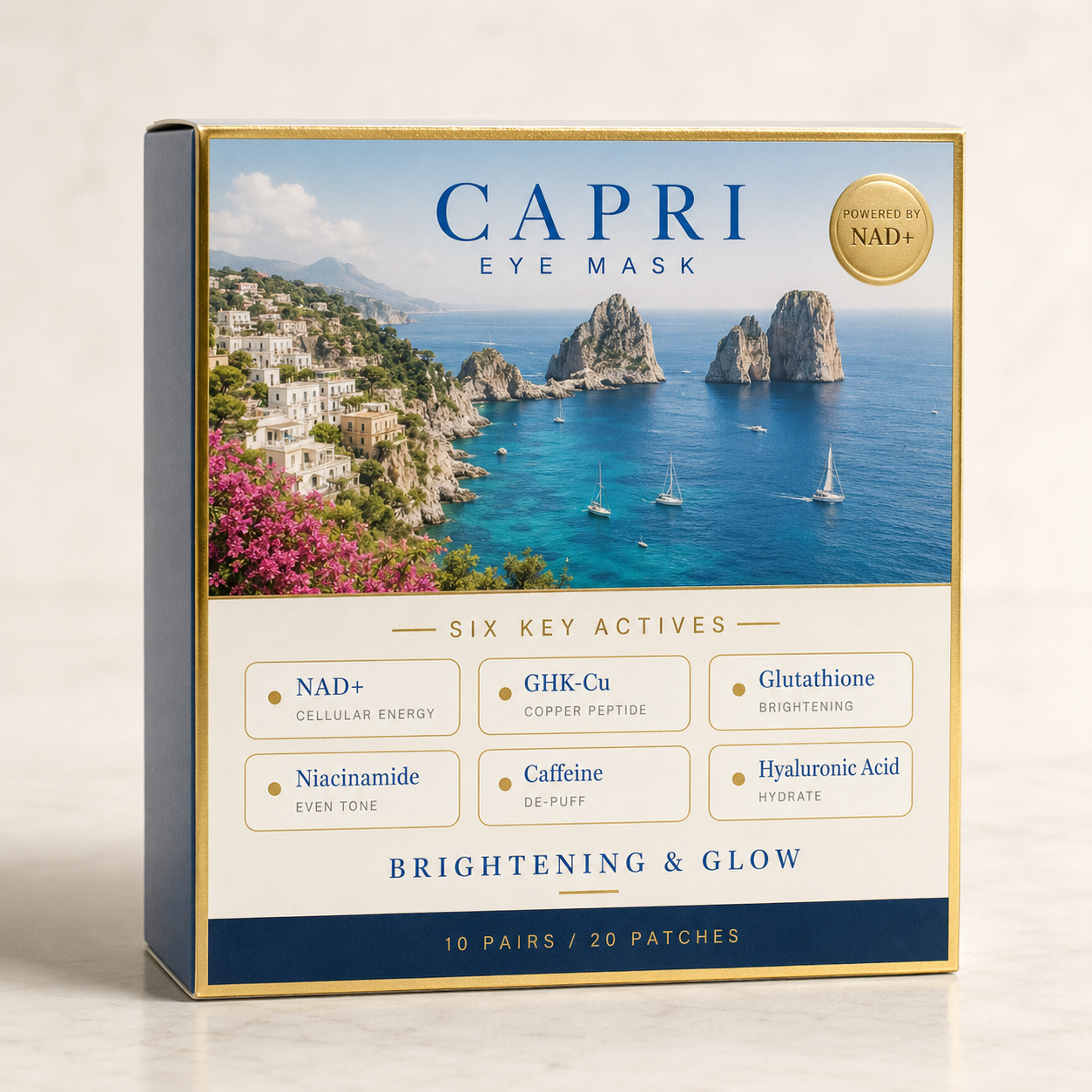 Capri Eye Mask box