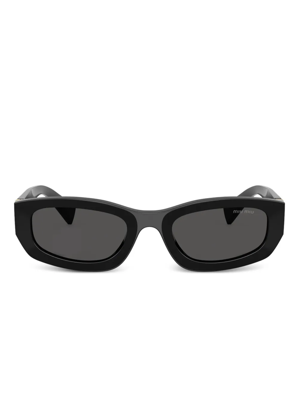 Miu Miu Geometric-Frame Logo-Detail Sunglasses