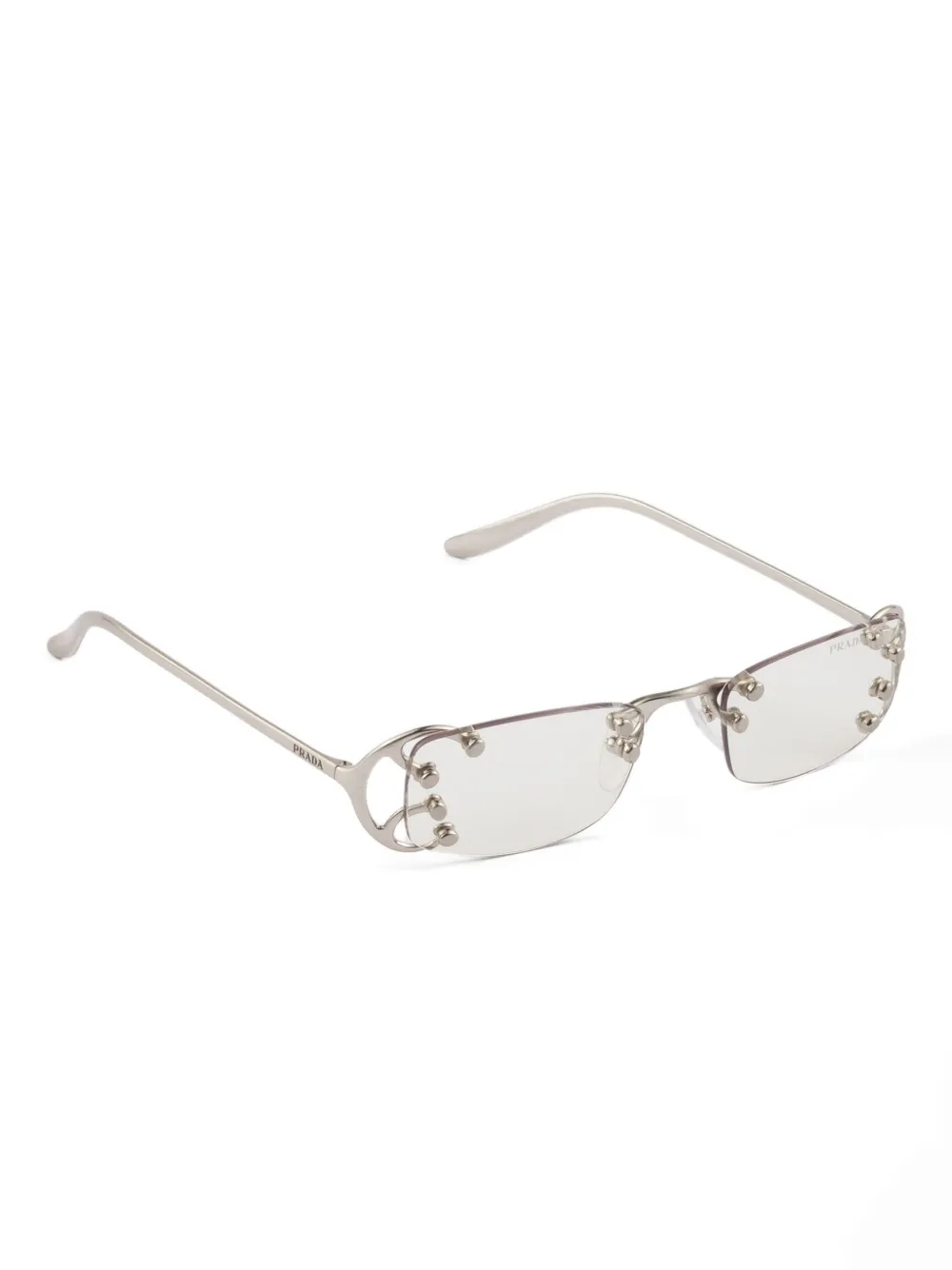 Prada Runway Embellished Rimless Sunglasses 2