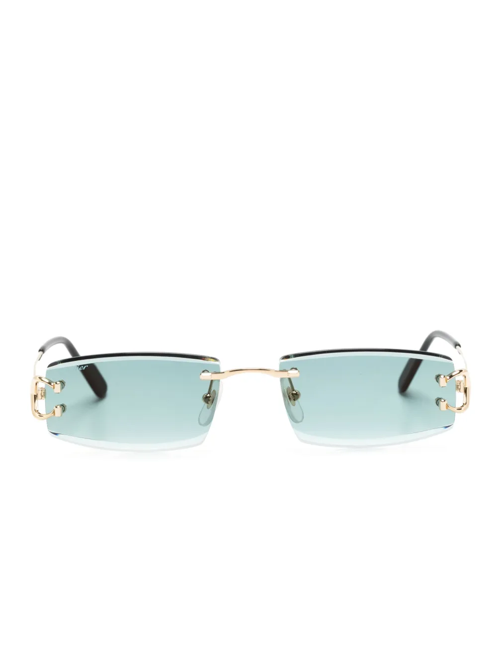 Cartier Signature C de Cartier Rectangle-Frame Sunglasses