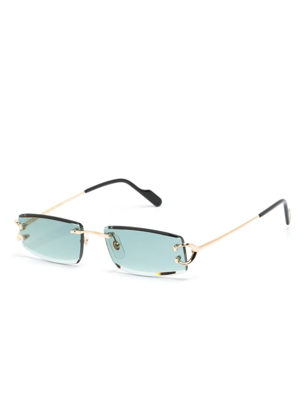 Cartier Signature C de Cartier Rectangle-Frame Sunglasses 2