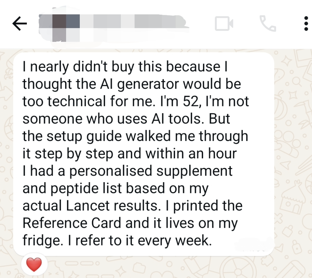 Client testimonial about the AI generator setup guide