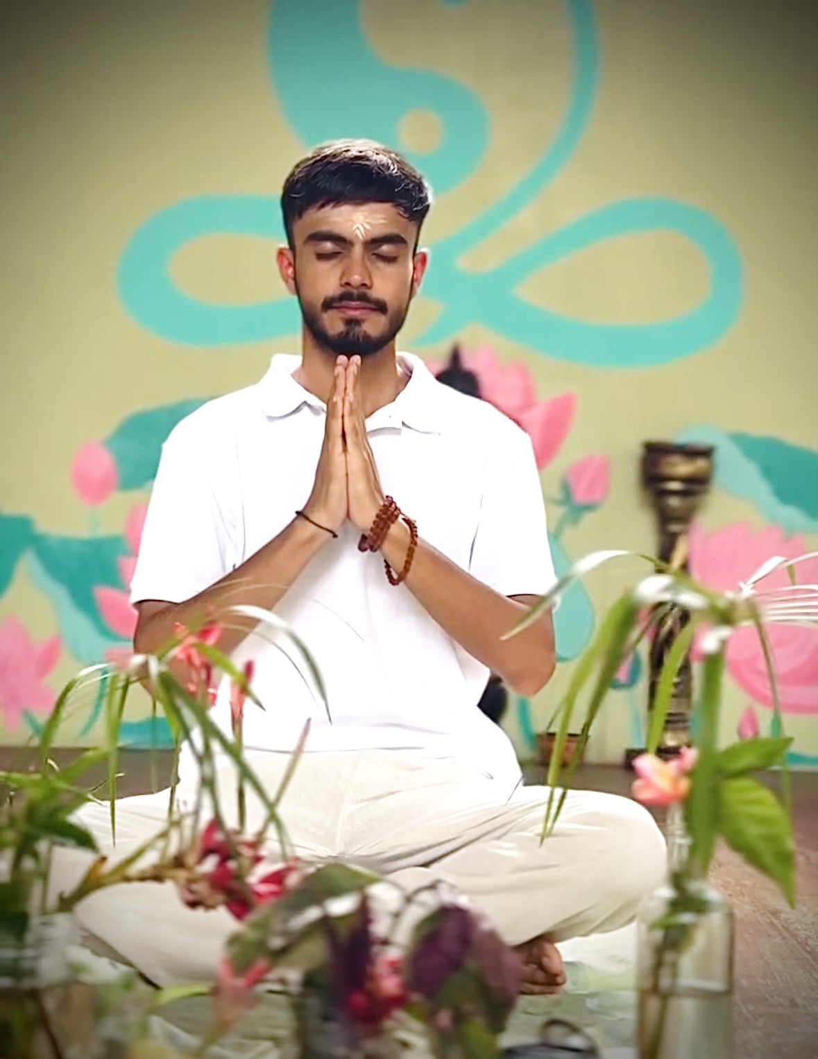Lakhwinder in prayer pose