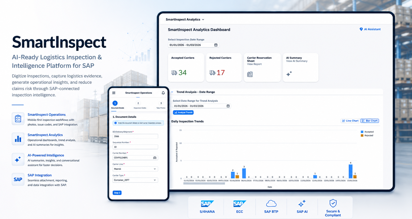 SmartInspect — AI-Ready Logistics Inspection & Intelligence Platform for SAP