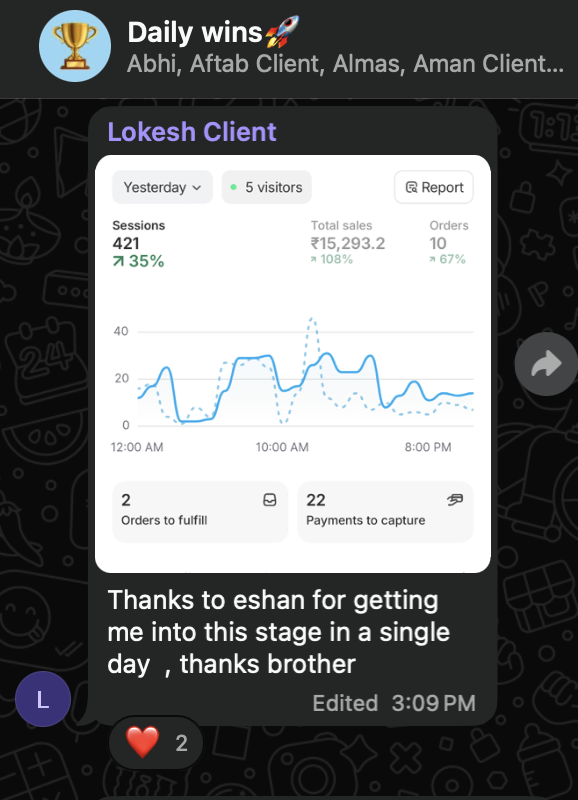 Lokesh testimonial