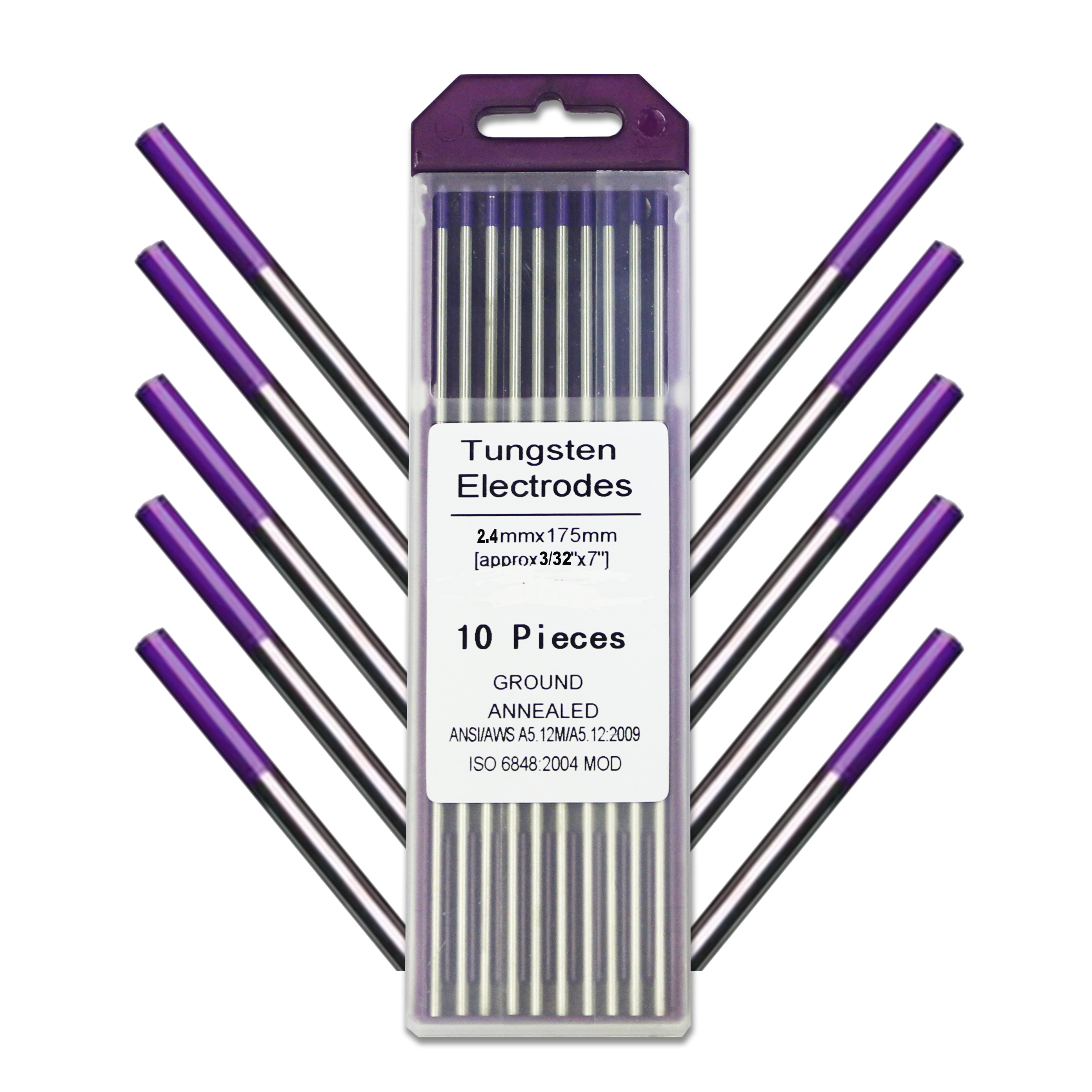 TIG Tungsten Rare Earth Purple E3 1/8" (3.2mm) 10pk