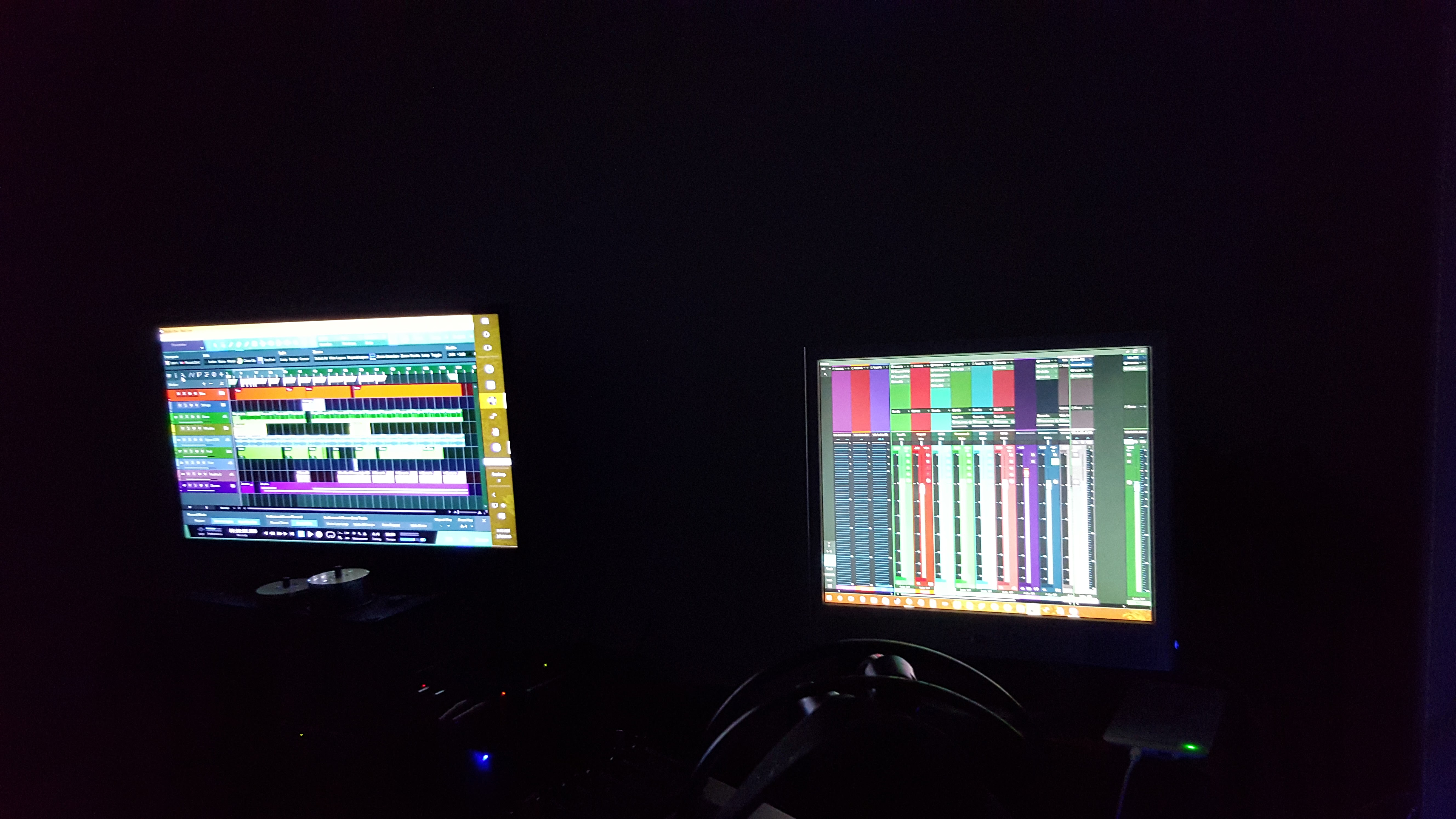 Late night studio session