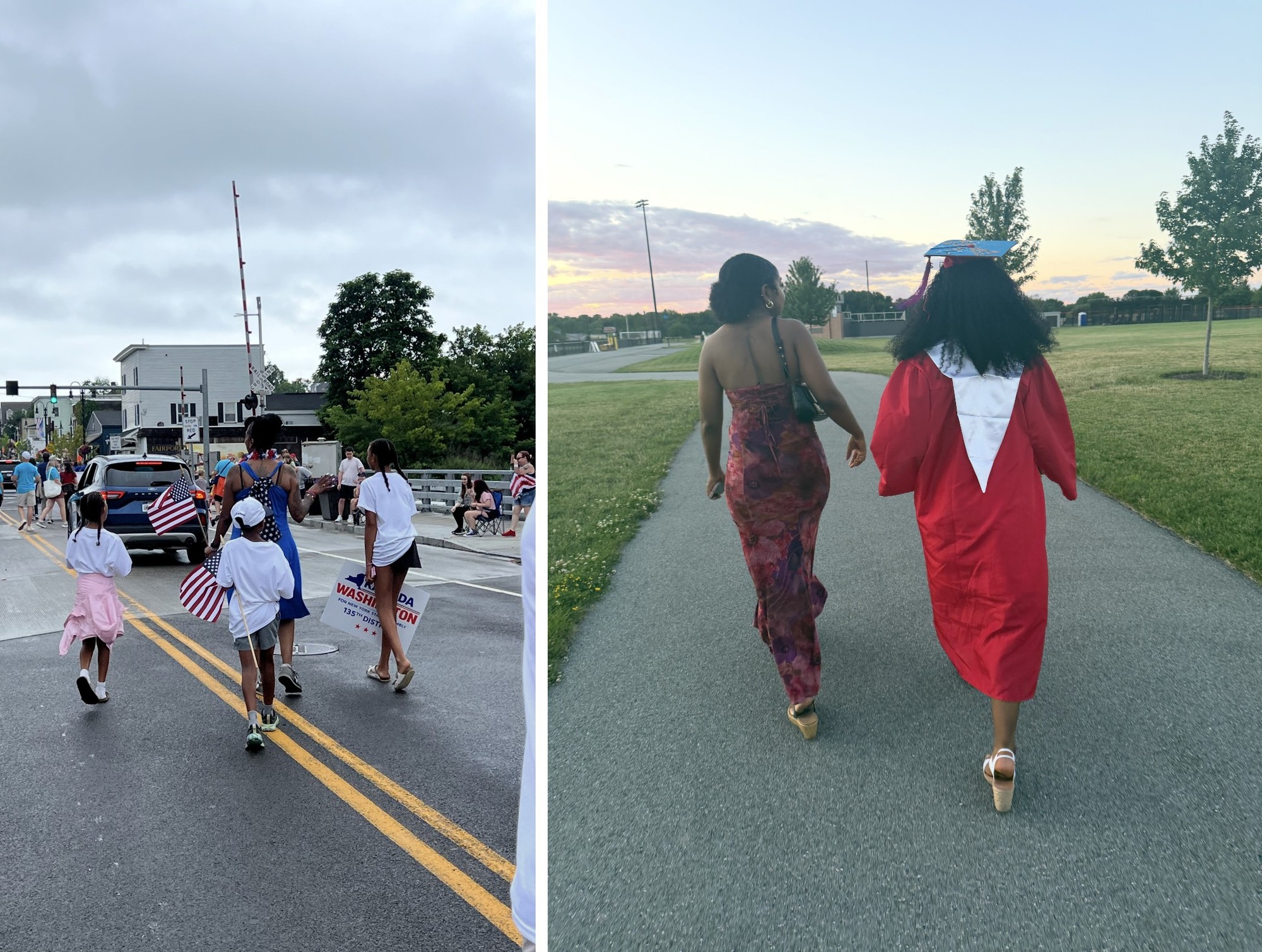 Kalinda Washington at community parade and graduation celebration