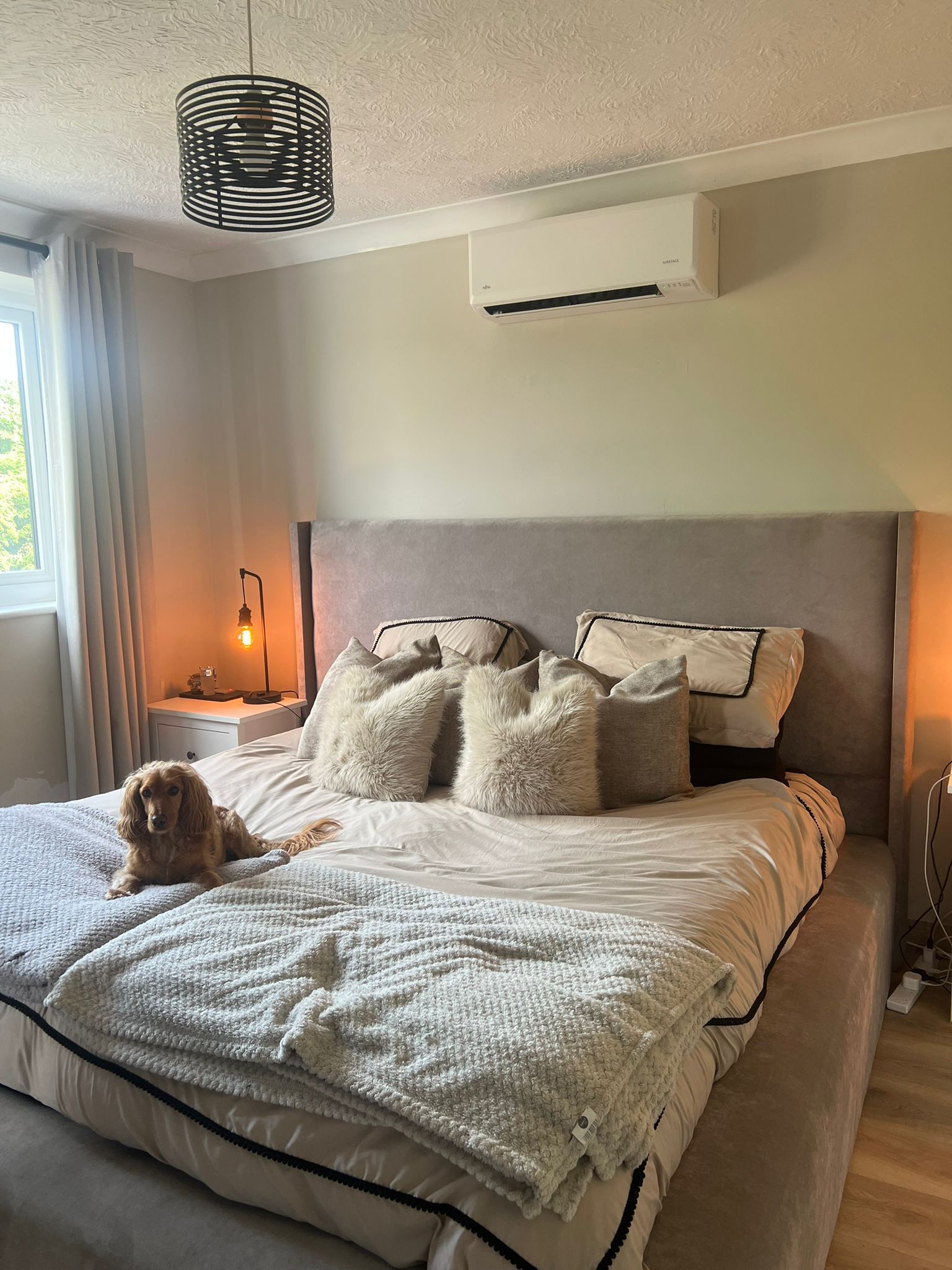 Fujitsu wall-mounted split in a bedroom