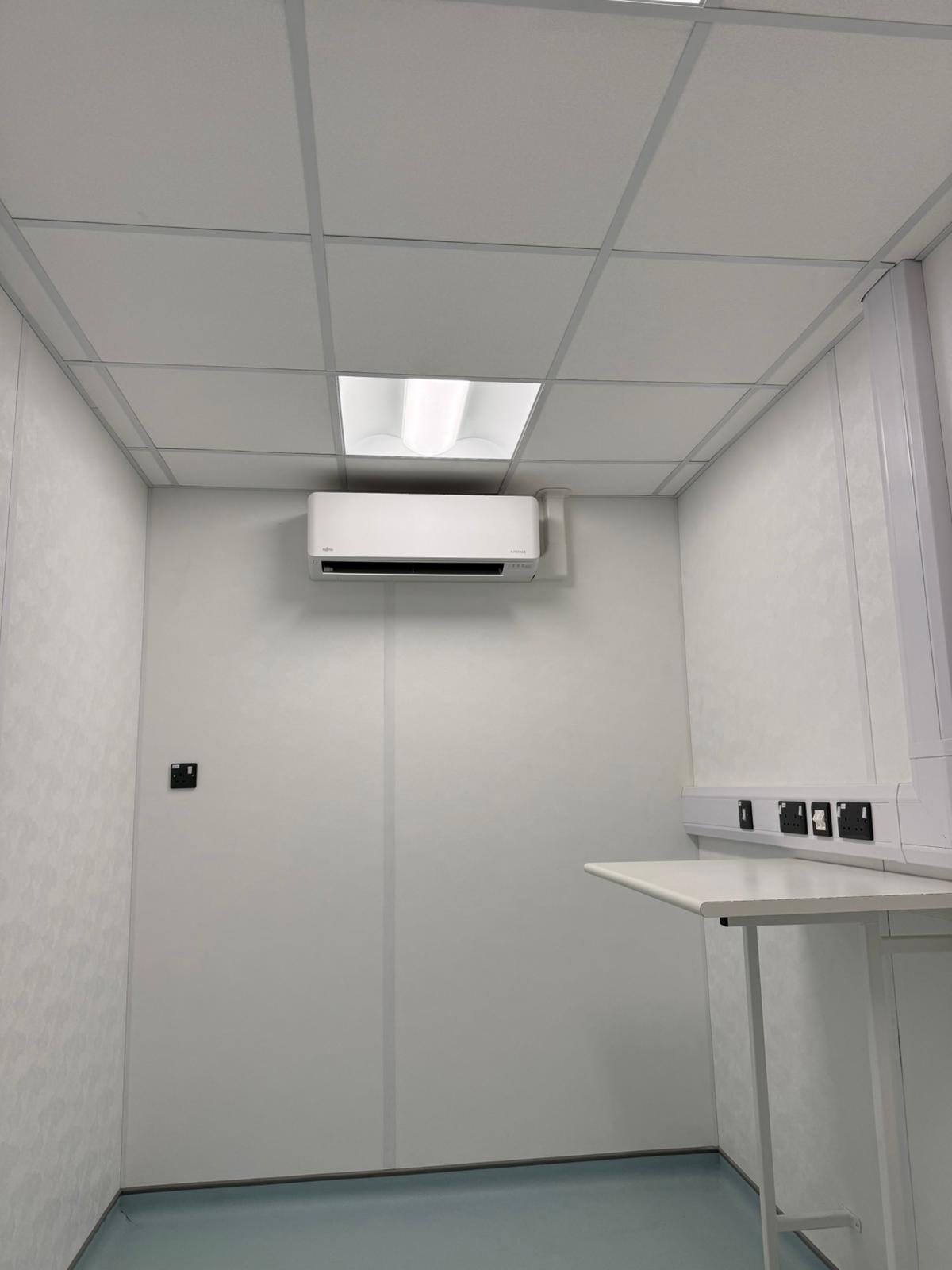 Fujitsu split AC in a clean medical room