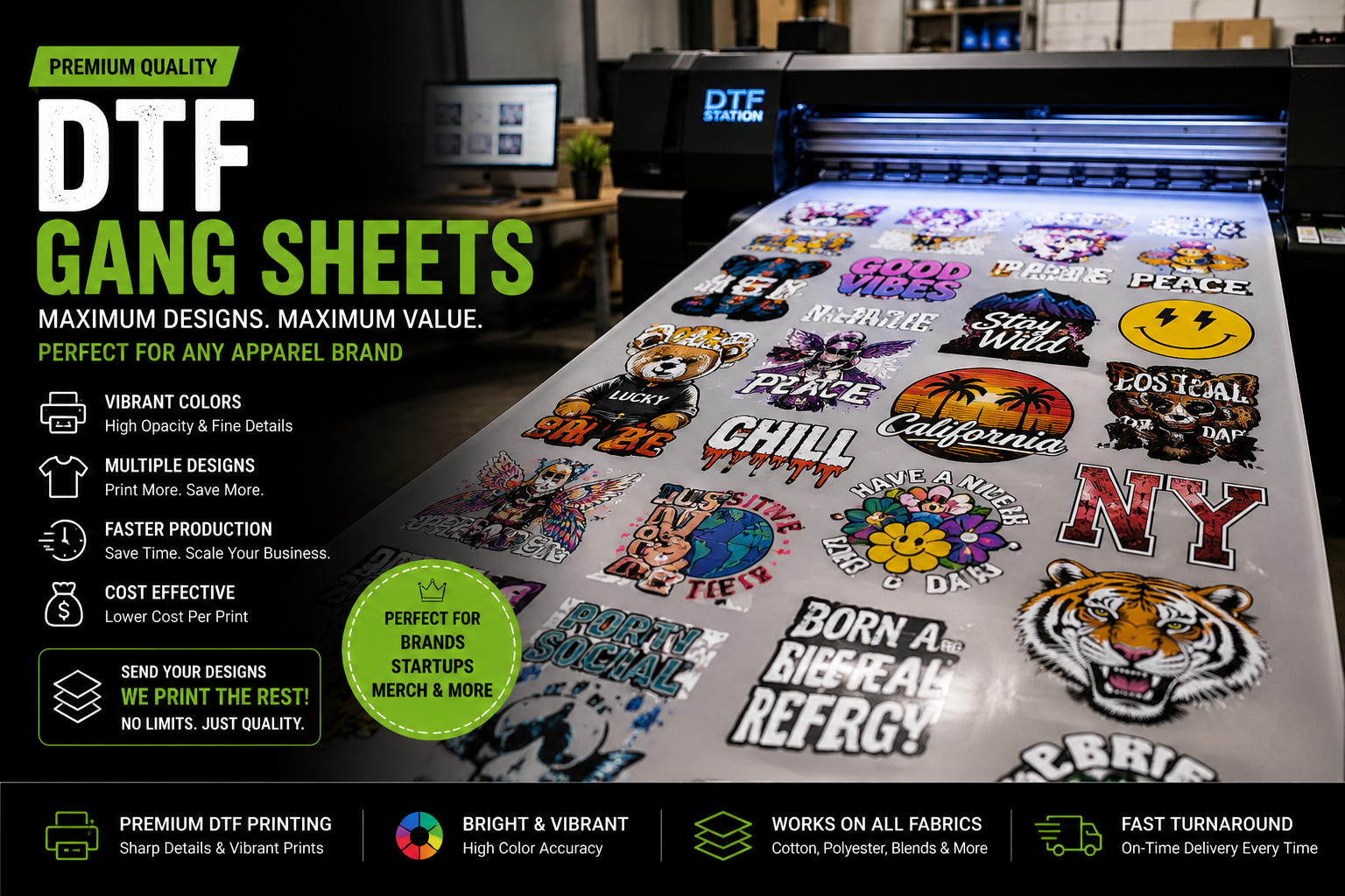 DTF Gang Sheets - Premium Quality Custom Transfers